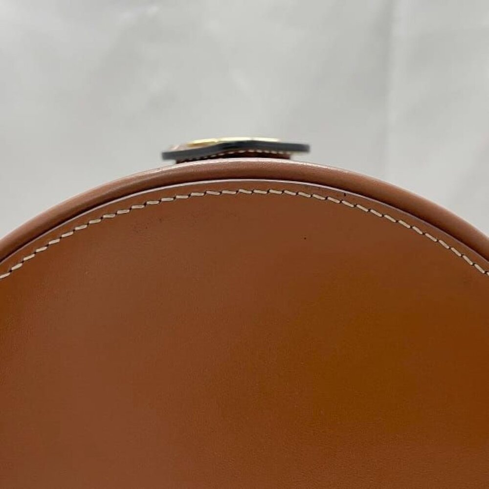 Celine Shoulder Bag Tambour White Brown Triomphe - Picture 4 of 10